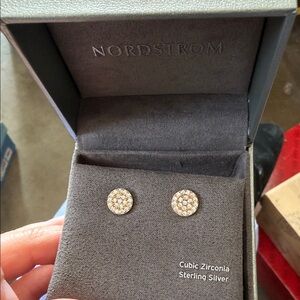 Nordstrom Silver Cubic Zirconia Stud Earrings